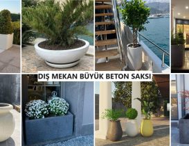 Dış Mekan Büyük Beton Saksı