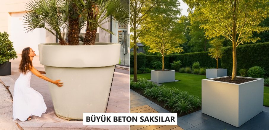 Büyük Beton Saksı
