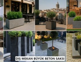 Dış Mekan Büyük Beton Saksı